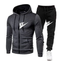 Autumn and winter zipper hooded sweatshirt + long pants set for men's new fashion casual outdoor fitness two - View 3 | SAMAG