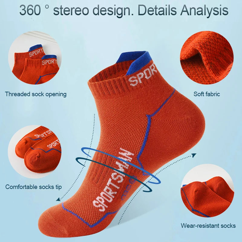 12 Pairs Summer Socks Men's Ankle Running Sports Mesh | SAMAG