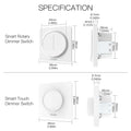 New ZigBee Smart Rotary/Touch Light Dimmer Switch Smart Life/Tuya APP Remote Control Works with Alexa Google Voice Assistants EU