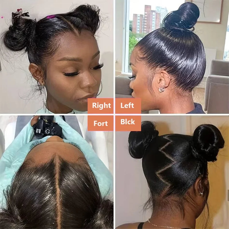 30 Inch Natural Black 360 Lace Front Straight Human Hair Wigs 360 HD Transparant Full Lace Glueless Wigs Human Hair Pre Plucked