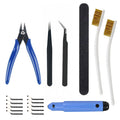 3D Printer Tool Kit Deburring Trimming Tool Scraper Cleaning Needle File Tweezers Pliers Basic Deburring Tools DIY Printer Parts