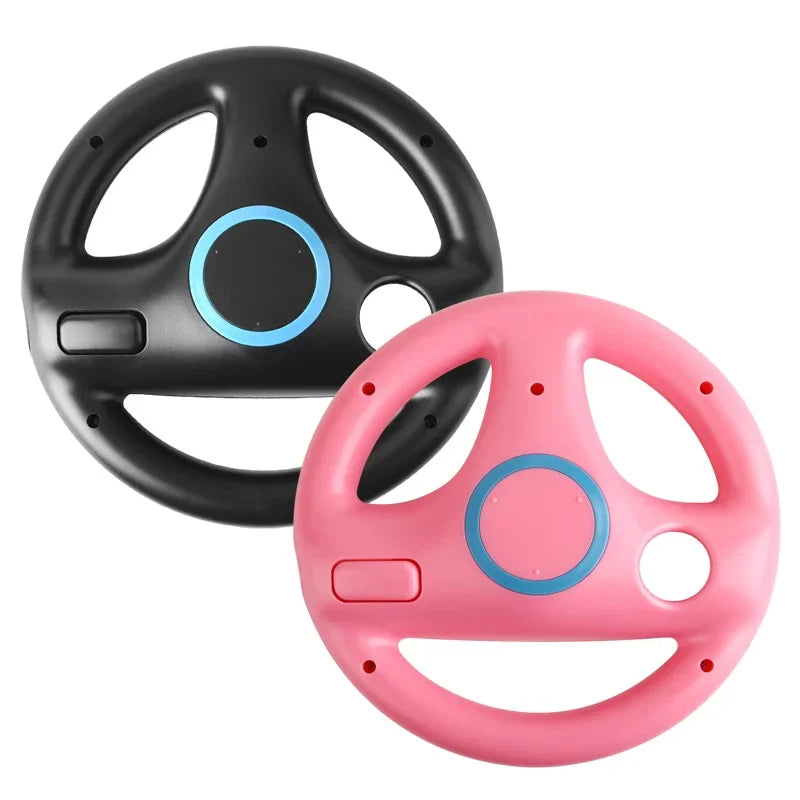 2PCS Plastic Innovative and ergonomlc design Game Racing Steering Wheel For Nintendo Wii Kart Racing Game Remote Controller