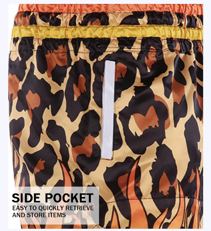 TopFight 2026 Large XXXL Leopard Pattern Boxing Shorts High Waist Muay Thai Pants for Men Women