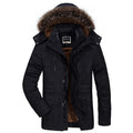 New Winter Men Hooded Fur Collar Long Down Jackets Overcoats Male Multiple Pockets Warm Parkas Quality Man Casual Chaquetas 7XL