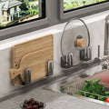 2Pcs/set Cutting Board Pot Cover Rack Sink Sponge Organizer Bathroom Multifunctional Wall Mounted Stainless Steel | SAMAG