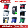 2Rolls Balck White or Color Ribbons of Niimbot M2 Thermal Transfer Label Printer Home Office 20-50mm Width Pint up to 24 Meters