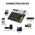 Debra V4/V8 Audio Interface Mixer Bluetooth 5.0 Phantom Power for Computer Studio Stage Band with Delay Replay Effects