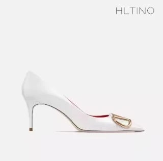 HLTINO Fashion Black Matte Finish High Heels with Buckle Women Classic Pumps Sexy Dress Shoes Party Stilettos for Spring Summer