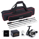 Goture Spinning Reel and Rod Combo Set Portable 1.98-2.1m Fishing Rod and 3000 Spinning Reel with Zippered Storage Bag Tackle