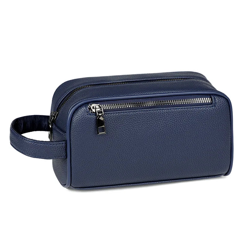 Customized Name Men's Business Handbag Made of Soft Leather, Large Capacity, PU Leather Outdoor Travel Storage Bag