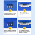 Small/Large Locking Cash Box Double Layer Safe Metal Money with Tray Cover Key Lock/ Password Saving - View 4 | SAMAG