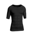 Men's Compression Short Sleeve Shirt Tummy Control Breathable Sweat Wicking Slim Top for Summer Sports Running Daily Casual Wear
