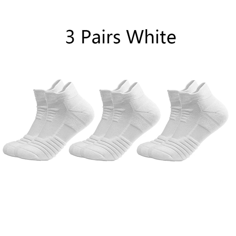 3 Pairs Anti-slip Soccer Socks Men Mid Tube Cotton Short | SAMAG