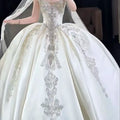 Customized Strapless Ballgown Wedding Dress Vestidos - View 3 | SAMAG