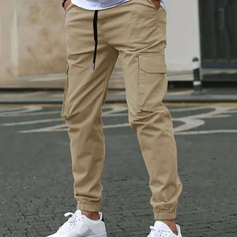 50%HOT2026 New Men's Casual Jogging Pants Solid Color Pocket Sports Trousers Street Hip Halen - View 5 | SAMAG