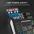Debra DB-4X 4-Channel Professional Mixer And Sound Card, Bluetooth 5.0, +48V, Multifunctional Input Support, For PC Recording