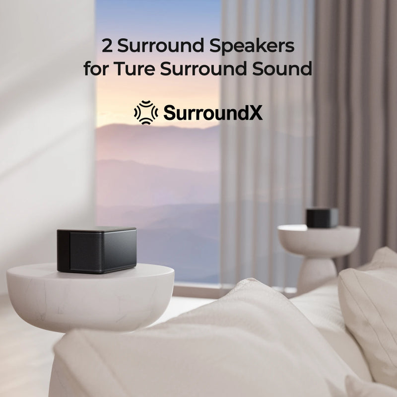 ULTIMEA Poseidon M4T Soundbar 5.1 Channel Home Theater with Dolby Atmos, Wireless Subwoofer, Rear Surround Speakers, APP Control
