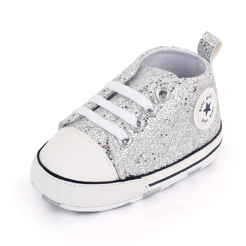 Baby Shoes High Quality Blingbling Canvas Sneaker Spring and Autumn Style Multiple Color Chioces 2024 New Baby Fashion D2479