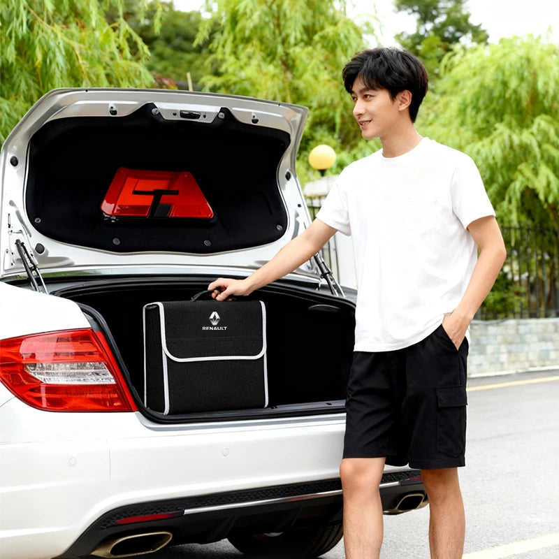 Car Trunk Storage Bag Organizer Sundries Stowing Tidying Box For Renault Megane 2 3 4 Twingo Clio Talisman Captur Trafic Kwid
