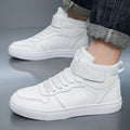 White Vulcanized Sneakers Men's Flat Comfortable Shoes Lace up Zapatillas Hombre Autumn Spring High Top Sneakers Plus Size 39-48