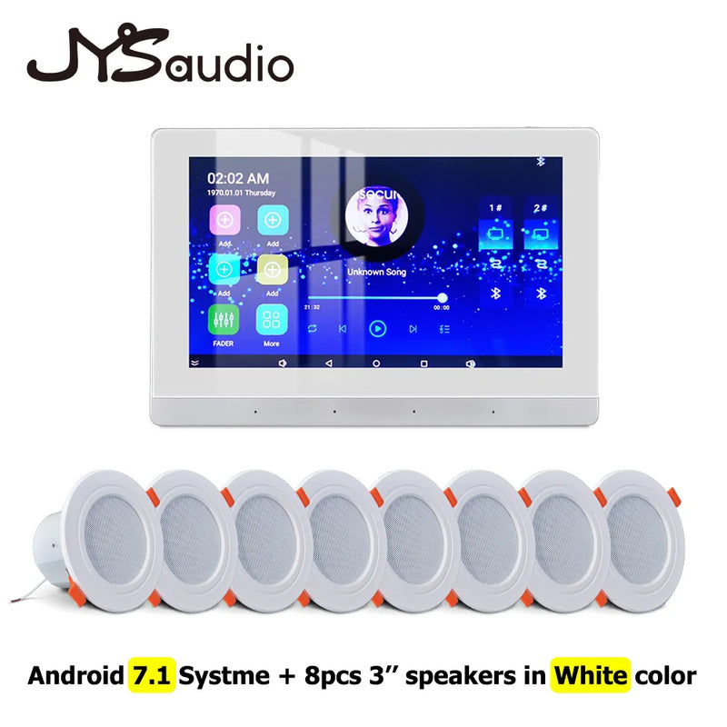 Smart Home Theater Sound Amplifier WiFi Bluetooth In-wall Android Music Panel Stereo Mini Ceiling Speaker Set Hotel Residential