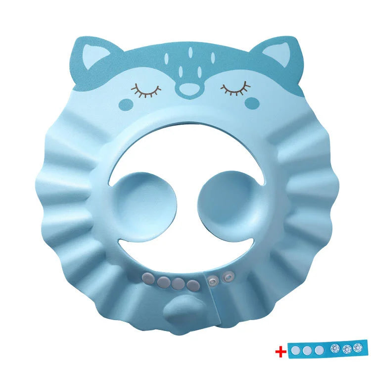 Cute Animal Shower Cap Safety Eye Protection Ear Protection Lightweight Cute Cartoon Baby Bath Protective Cap Shampoo Bath Care