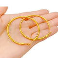18K AU750 Gold Earrings for Women - 3cm in Diameter, Exuding Simple, Fashionable and High - end Temperament