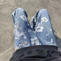 Spring Printed Jeans Korean Style Men's Floral Denim | SAMAG