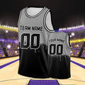 Black Gray Custom Basketball Jersey Tank Hop Personalized Print Team Name Number Logo Sports Shirts for Men Women Youth Kids