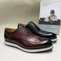 Men's Genuine Leather Loafers Slip-on Casual Shoes Handmade Comfortable Flat Sneakers for Daily Office Outdoor Street Wear