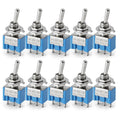 10pcs ON-OFF-ON / ON-ON Miniature Toggle Switches Mini MTS-102 103 202 203 Power Button Switch Car