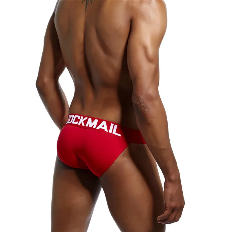 JOCKMAIL brand mens bikini underwear cotton classic basics sexy men briefs U Convex calzoncillos hombre cueca gay men Underpants