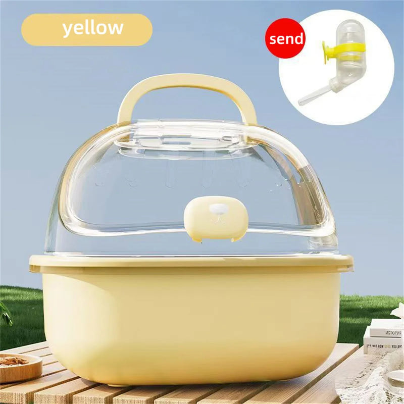Transparent Handheld Hamster Cage Outdoor Large Space Golden Retriever Hare Special Use Hamster Cage Portable Hamster Home