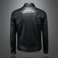 2024 Autumn and Winter New Men's Fashion Handsome with Fine Lapel Motorcycle Leather Coat Slim Stylish Man  Men Jacket