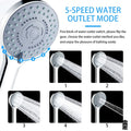 Bathroom Sprayer Shower Jetting Shower Head Water Saving Handheld Adjustable 5 Modes SPA Shower Bath Head Bathroom Accessories