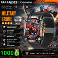 New Bumblebee Military Smart Watch 1000mAh Bluetooth Call LED Flashlight BP Monitor 100+Sports 5ATM Waterproof For iOS Android