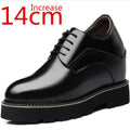 Extra-high Men's Shoes 14cm Elevator Rare Inner Height-enhancing Wedding Leather Shoes Ultra-high Heels Business Stage Shoe Male