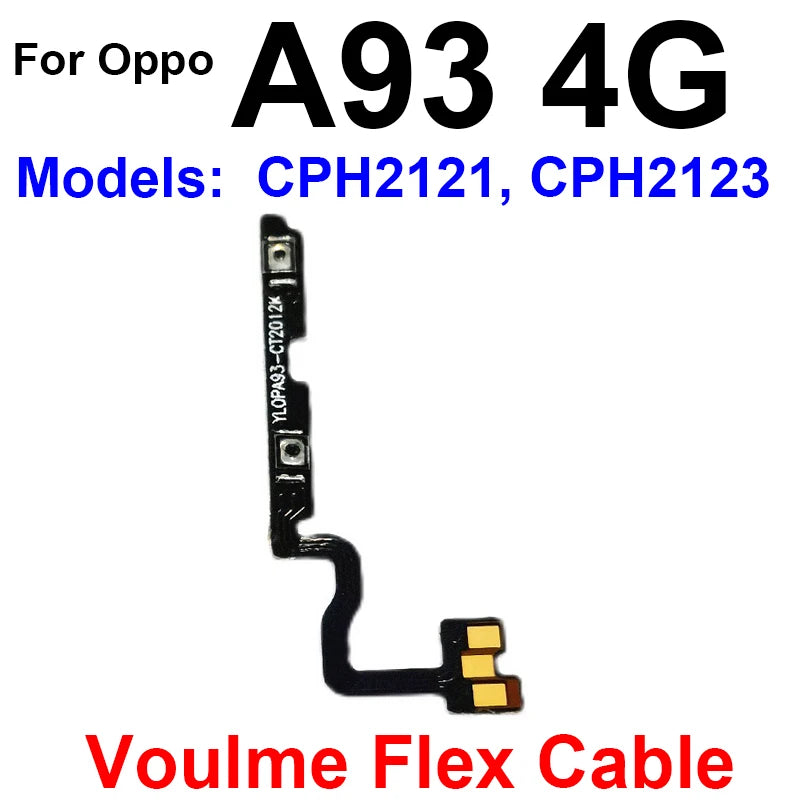 Volume Power Flex Cable For OPPO A5 A9 A31 A33 A91 A92 A93 2020 4G On OFF Power Buttons Voulme Side Key Switch Flex Cable