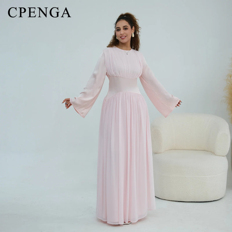 Luxury Dubai Abaya Kaftan for Women 2 Layer Modest | SAMAG