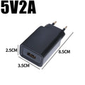1-5Pcs Universal EU Plug Travel USB Wall Charger 5V2A 1A Power Adapter USB-A Phone Charging for Samsung IPhone IPad Xiaomi Huwei