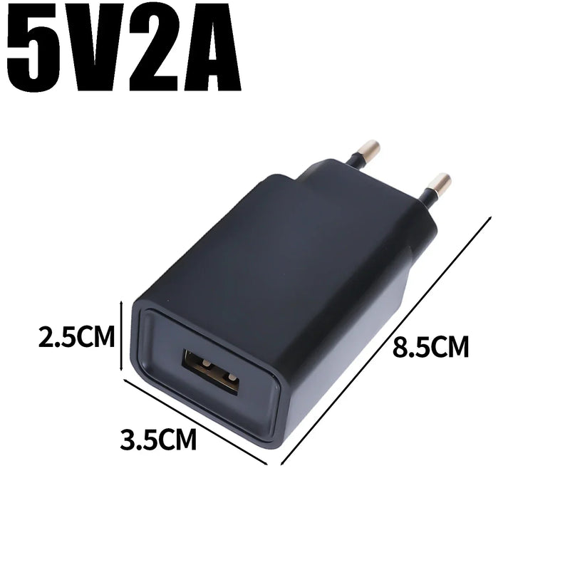 1-5Pcs Universal EU Plug Travel USB Wall Charger 5V2A 1A Power Adapter USB-A Phone Charging for Samsung IPhone IPad Xiaomi Huwei