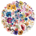 10/25/50pcs Transparent Mixed Flower Plants Stickers for DIY Waterproof Suitcase Phone Laptop Water Bottle Laptop Scrapbooking