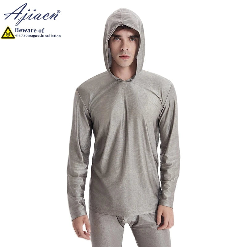 Anti-radiation 100% silver fiber knitted fabric women's long underwear Phone Electromagnetic radiation shielding men's underwear
