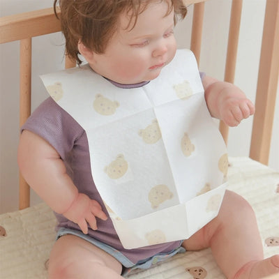 50-Pack Disposable Bibs for Babies Aged 6 Months to 2 | SAMAG