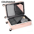 COLENARA 20"22"24"26 Inch Women's With Wheel Rolling Suitcase ABS+PC Travel Luggage Bag Boarding Box Men's Trolley Case