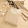 Wool Silk Thermal Underwear Set Double-sided Cashmere Long Johns Plus Cashmere Thick Autumn Winter for Men Women Warm Underwear