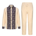 African Traditional Dress Men's Suit Long Sleeve Ethnic Style Printed Patchwork Shirt Casual Pants 2 Piece - View 2 | SAMAG