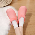 Women's Winter Plush Cotton Slippers Waterproof Oil-resistant Couple Set Indoor Home Non-slip Warm Comfortable Casual Simple Des