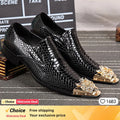 Cool Metal Toes Loafers Handmade  Party Shoes Man Flats Mix Color Fantastic Dress Shoes