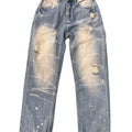 【HME】Men's jeans Street‑Style Distressed Denim Pants | SAMAG